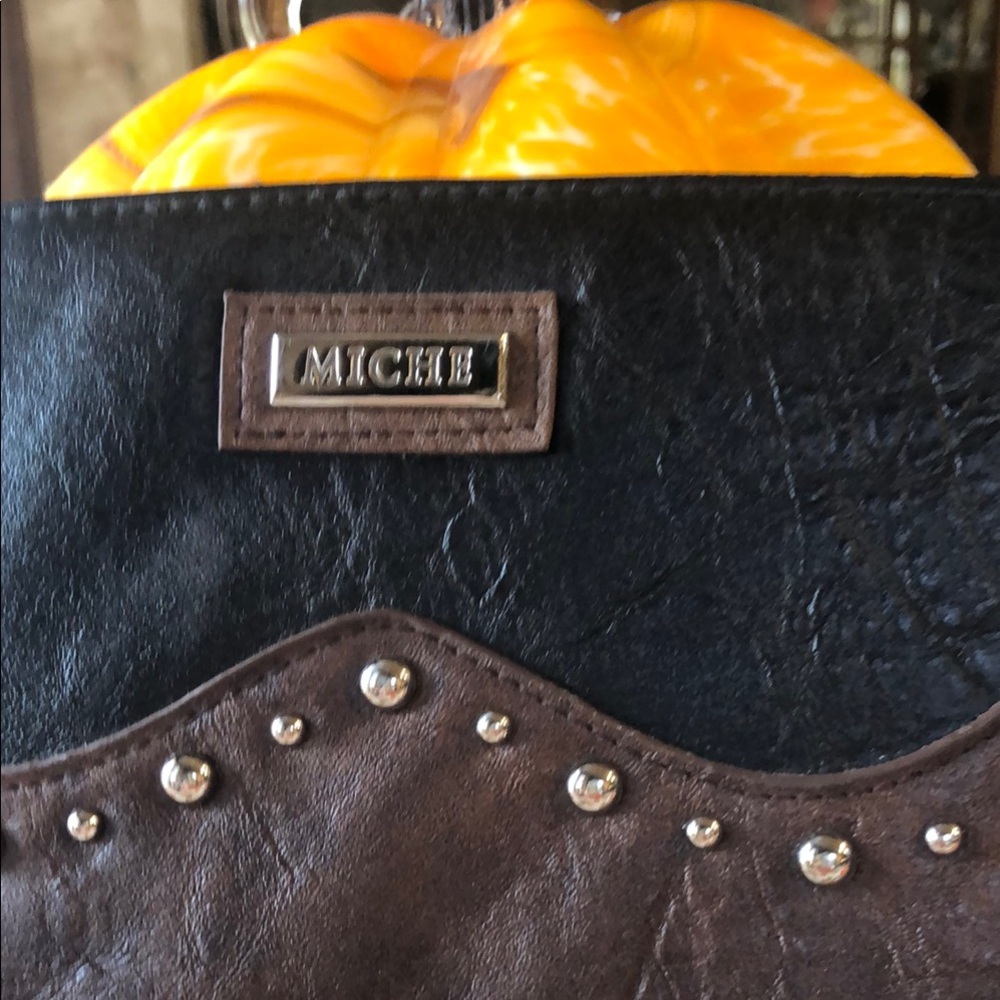 Miche Black and Brown Studded Shell